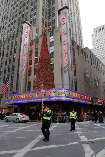 Police Brutality 4 a police officers outside of Radio City Music Hall