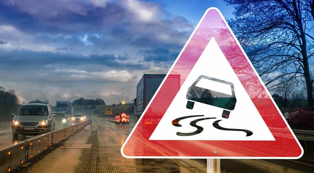 11 Most Common Injuries Caused by Traffic Accidents 4 wet road dangerous traffic conditions rimland law